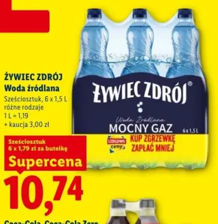 Woda źródlana ŻYWIEC ZDRÓJ 6-pak 1,5l