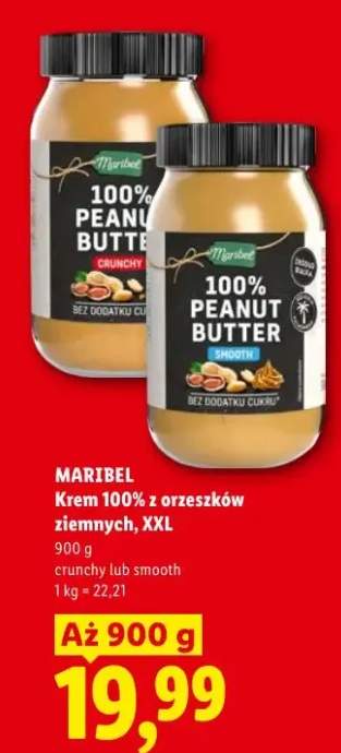 Krem 100% z orzeszków ziemnych Maribel XXL smooth