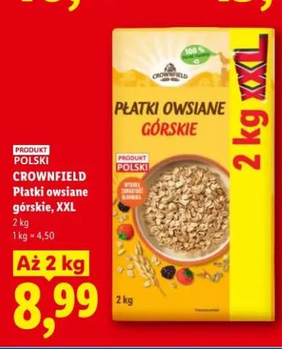 Płatki owsiane górskie Crownfield XXL