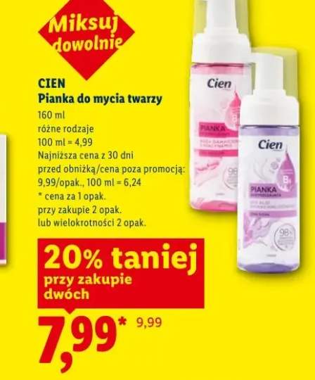 Pianka do mycia twarzy Cien