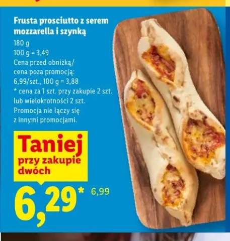 Frusta prosciutto z serem mozzarella i szynką