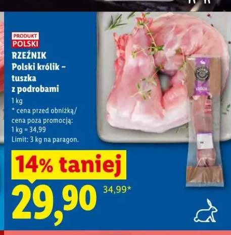 Polski królik - tuszka z podrobami Rzeźnik