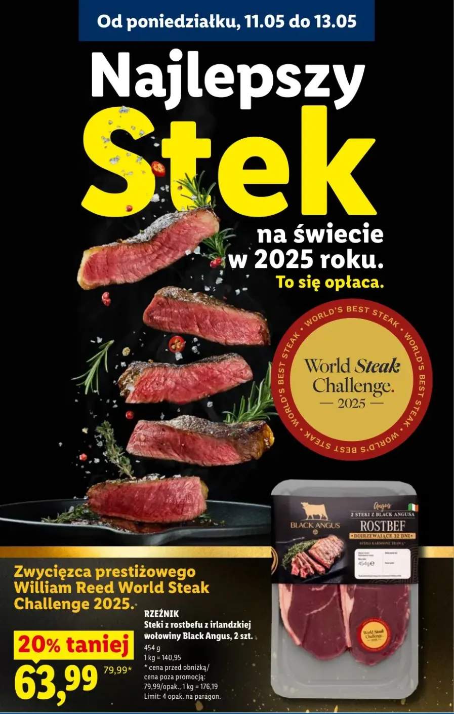 Steki z rostbefu z irlandzkiej wołowiny Black Angus Rzeźnik