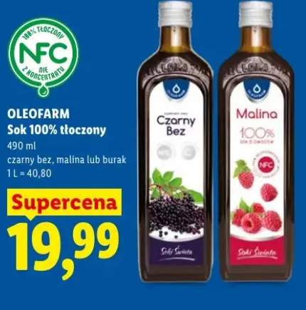 Sok 100% tłoczony Oleofarm