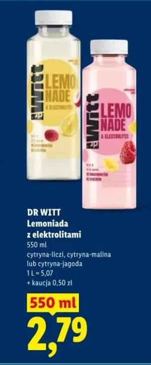 Lemoniada z elektrolitami Dr Witt cytryna-liczi