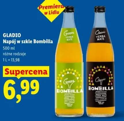 Napój w szkle Gladio Bombilla Green