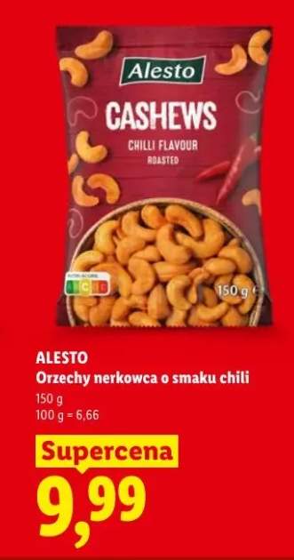 Orzechy nerkowca o smaku chili Alesto