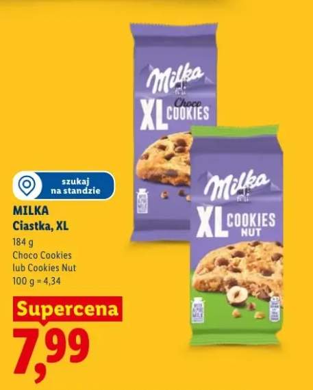Ciastka XL Choco Cookies Milka