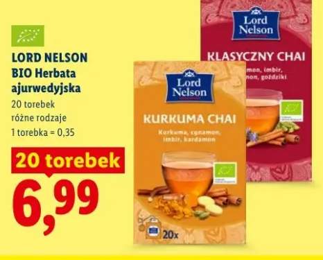 BIO Herbata ajurwedyjska Lord Nelson Kurkuma Chai