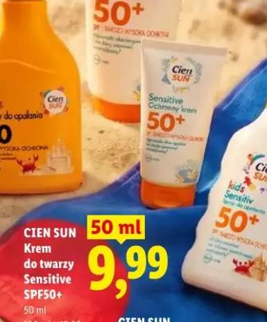 Krem do twarzy Sensitive SPF 50+ Cien Sun