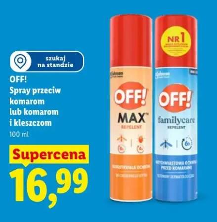 Spray przeciw komarom i kleszczom OFF! MAX
