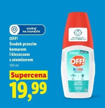 Środek przeciw komarom i kleszczom z atomizerem OFF! kids