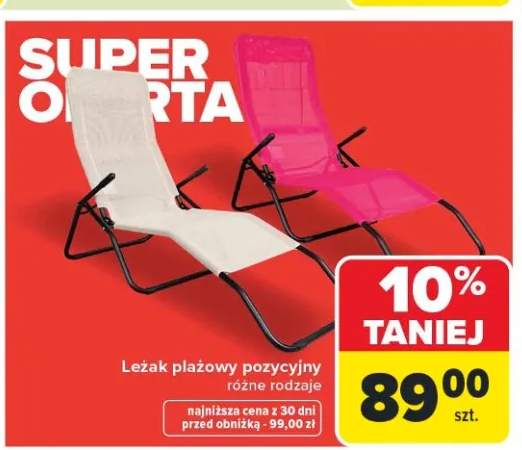 leżak plażowy