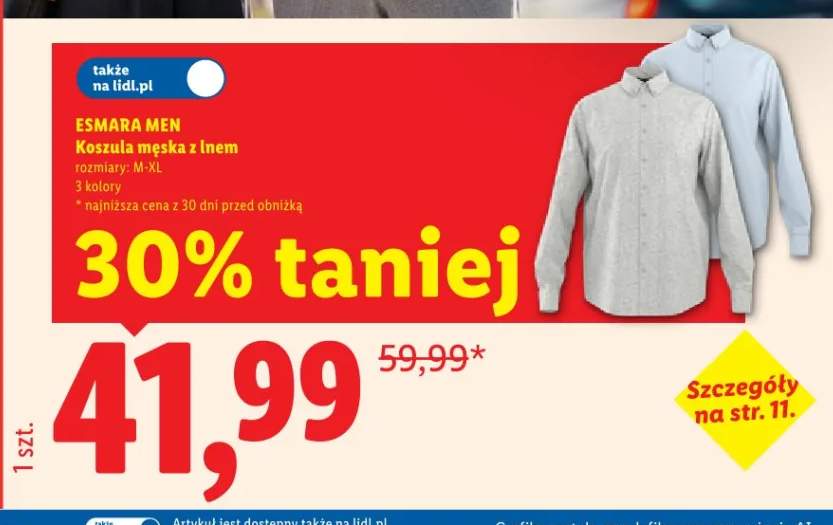 Koszula męska z lnem Esmara Men