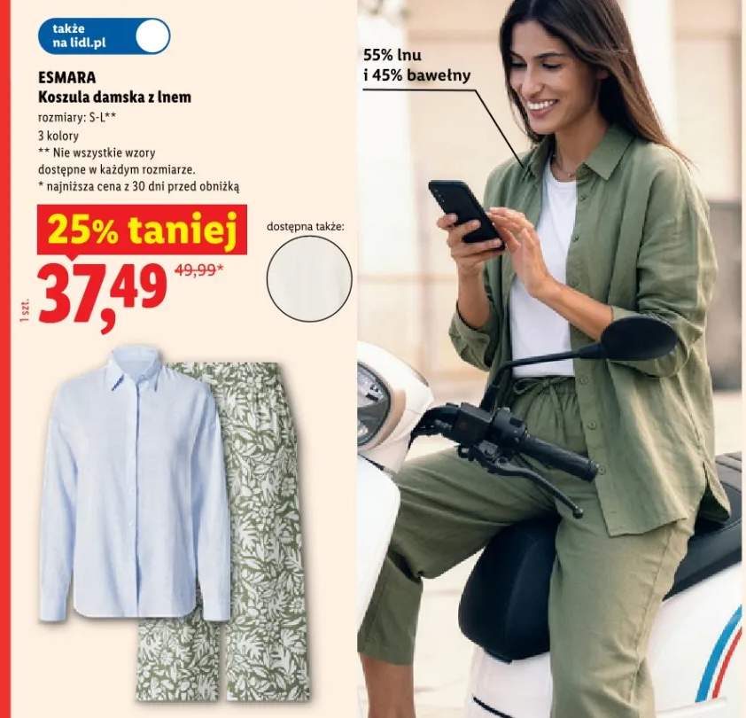 Koszula damska z lnem ESMARA