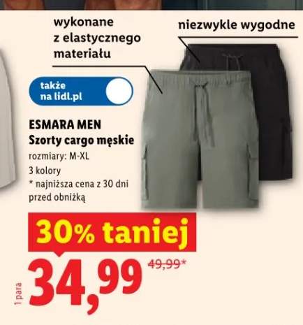 Szorty cargo męskie Esmara Men