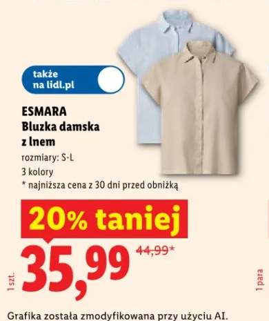 Bluzka damska z lnem ESMARA