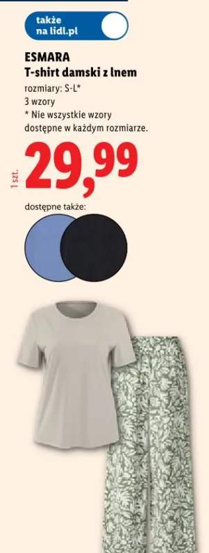 T-shirt damski z lnem ESMARA