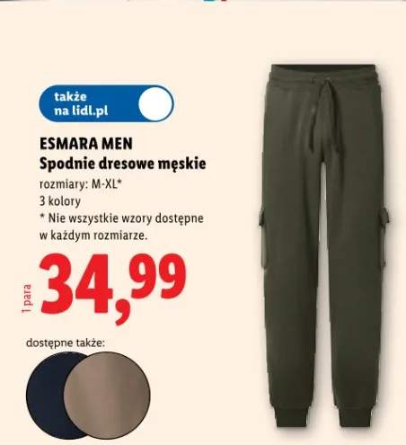 Spodnie dresowe męskie ESMARA MEN