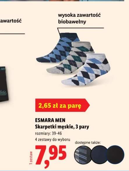 Skarpetki męskie ESMARA MEN 3-pak