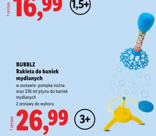 Rakieta do baniek mydlanych Bubblz