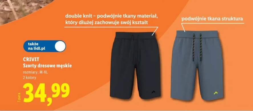 Szorty dresowe męskie Crivit
