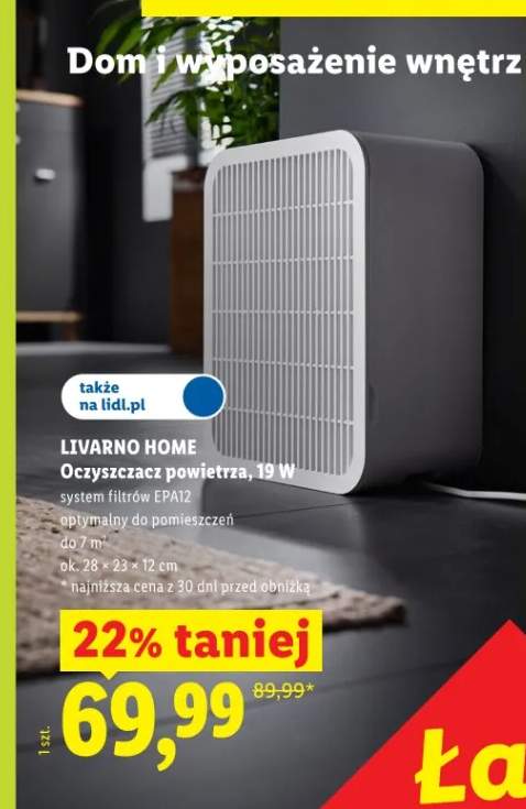 Oczyszczacz powietrza LIVARNO HOME 19W