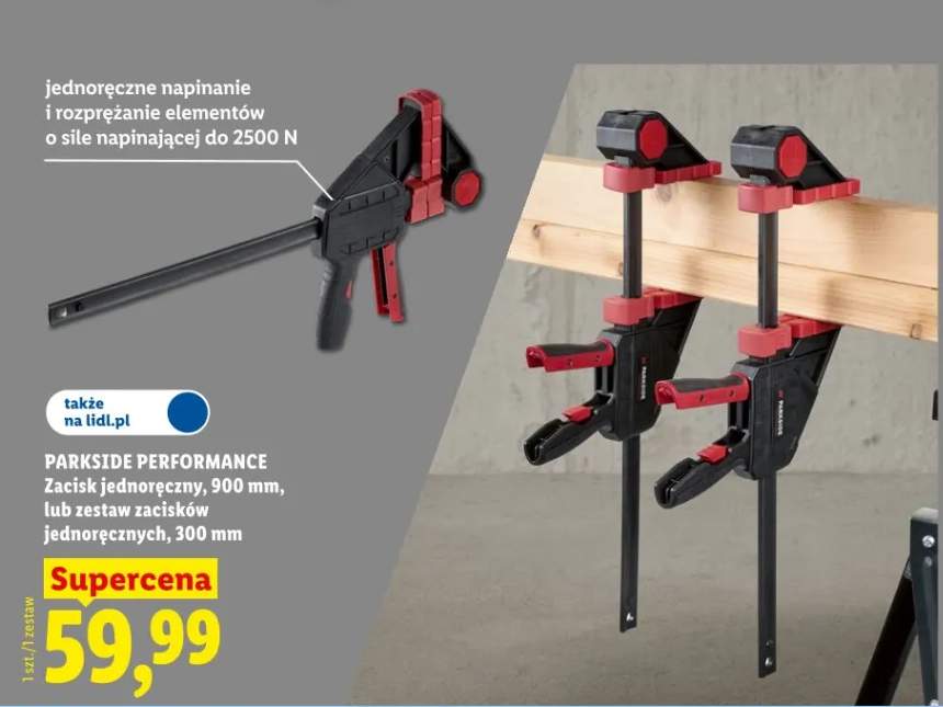 Zestaw zacisków jednoręcznych PARKSIDE PERFORMANCE 300mm