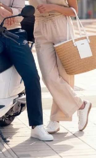 Spodnie damskie wide leg z lnem ESMARA