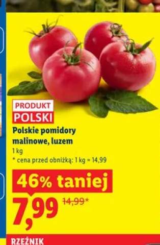 Pomidory malinowe luzem polskie