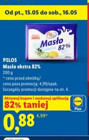 Masło ekstra 82% Pilos