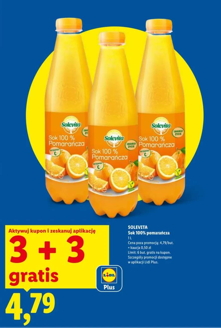 Sok 100% pomarańcza Solevita