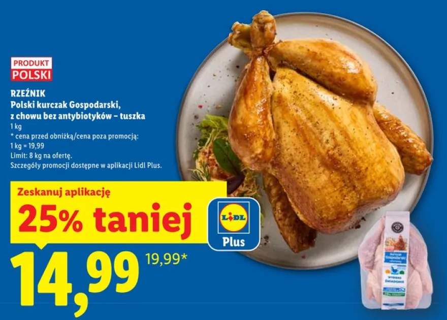 Polski kurczak Gospodarski z chowu bez antybiotyków tuszka Rzeźnik