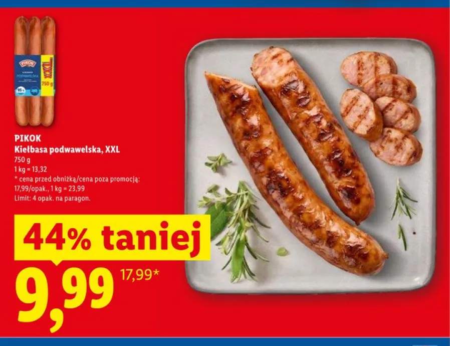 Kiełbasa podwawelska XXL Pikok