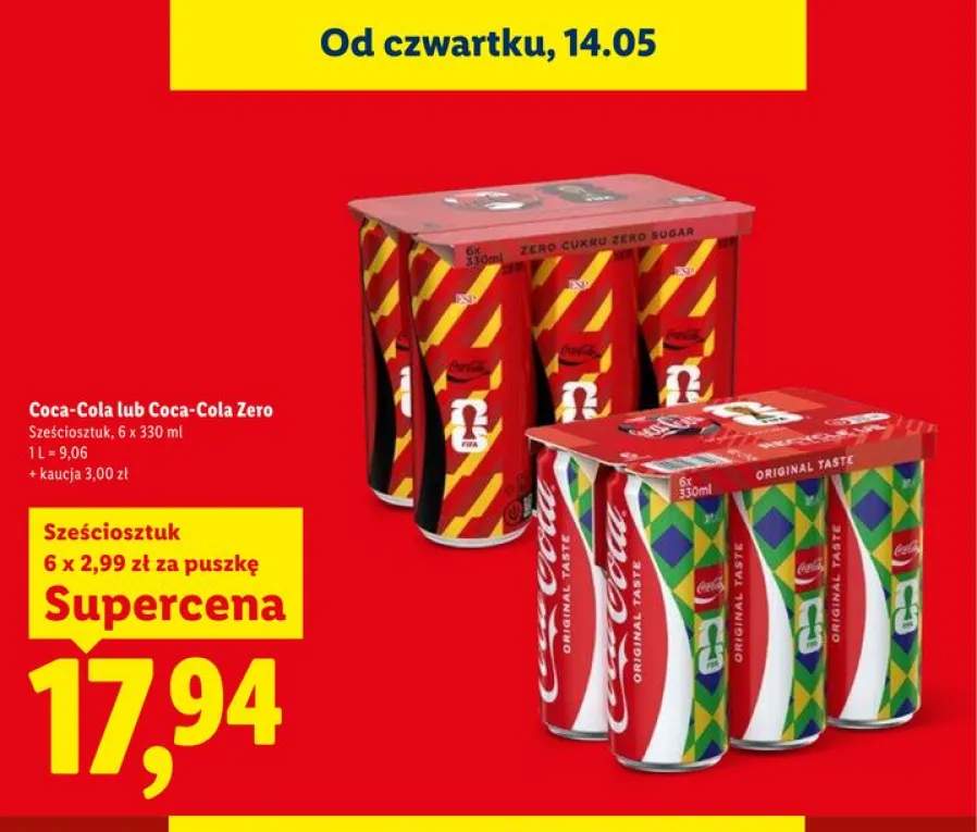 Napój gazowany Coca-Cola Original Taste 6-pak 330ml