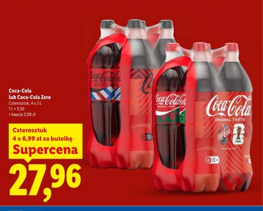 Napój gazowany Coca-Cola Zero 4-pak 2l