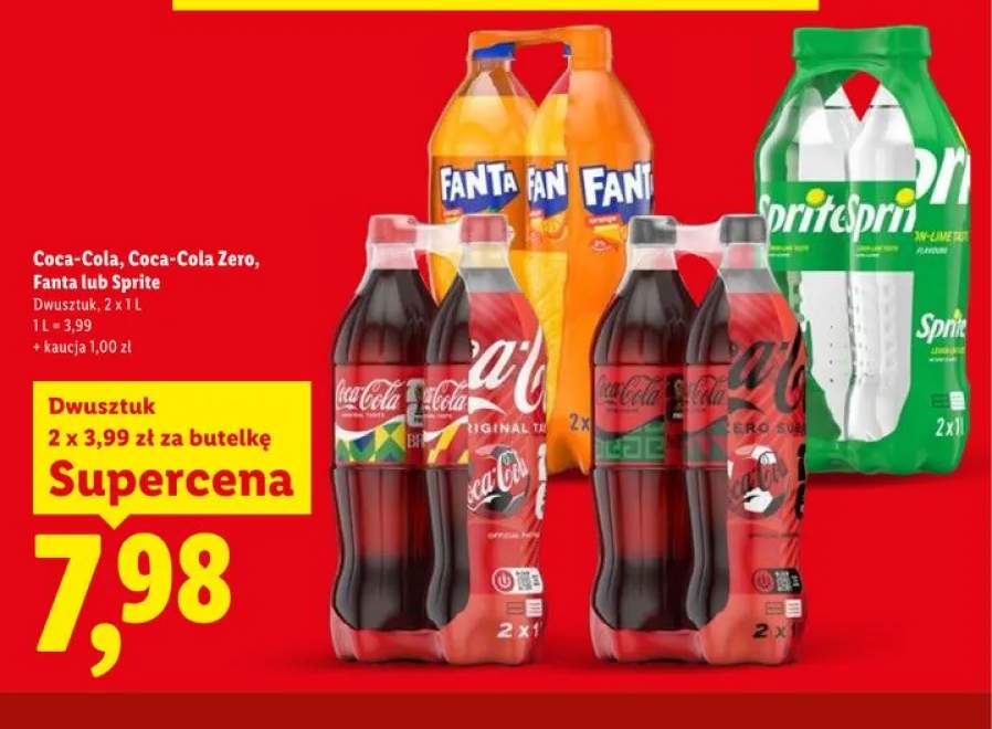 Napój gazowany Fanta 2-pak 1l