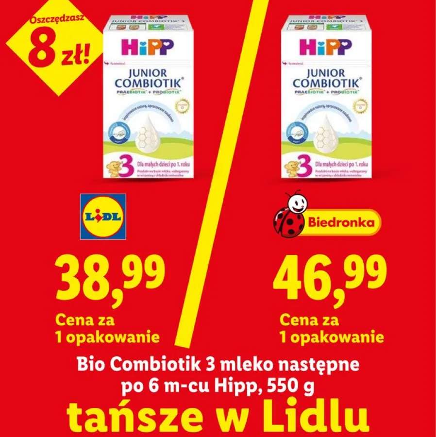 Mleko następne po 6m-cu Bio Combiotik 3 HiPP