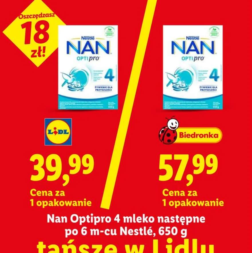 Mleko następne po 6m-cu Nan Optipro 4 Nestlé
