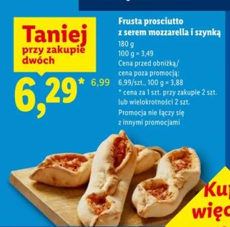 Frusta prosciutto z serem mozzarella i szynką