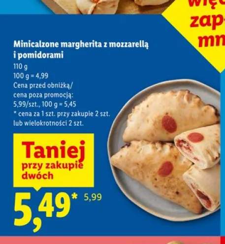 Minicalzone margherita z mozzarellą i pomidorami
