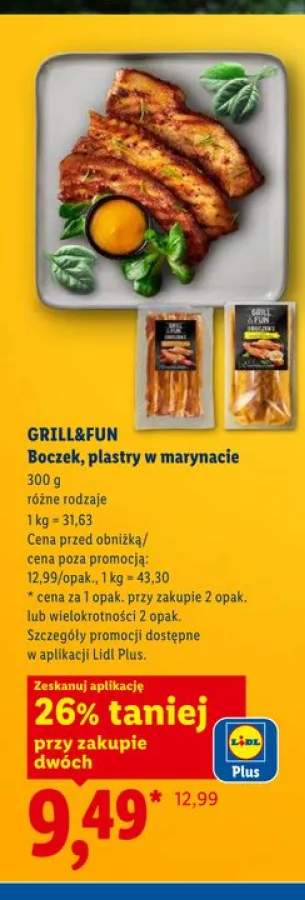 Boczek plastry w marynacie GRILL&FUN