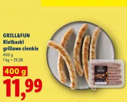 Kiełbaski grillowe cienkie GRILL&FUN