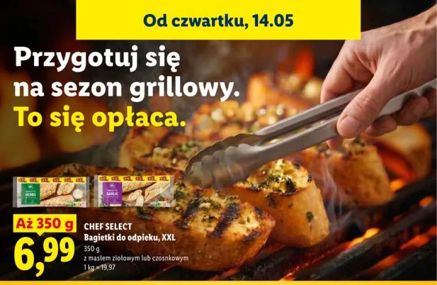 Bagietki do odpieku Chef Select z masłem czosnkowym XXL