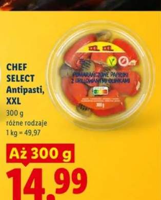 Antipasti Chef Select pomarańczowe papryki z grillowanymi oliwkami XXL