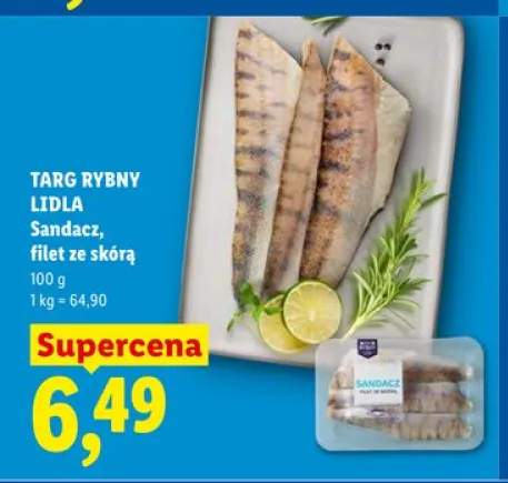 Sandacz filet ze skórą Targ Rybny Lidla