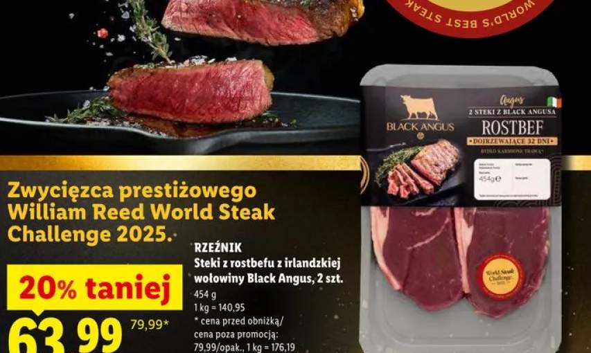 Steki z rostbefu z irlandzkiej wołowiny Black Angus Rzeźnik