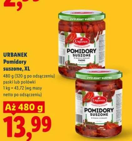 Pomidory suszone połówki URBANEK XL