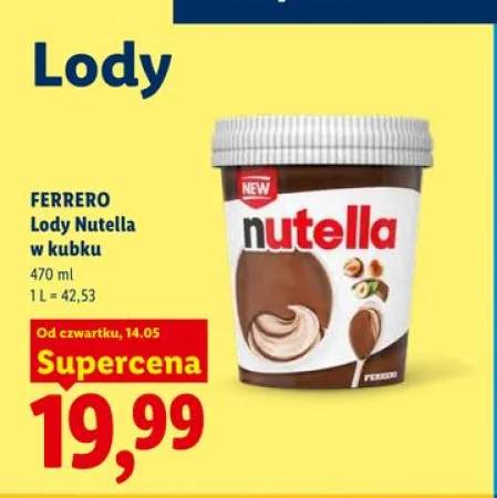 Lody Nutella w kubku FERRERO