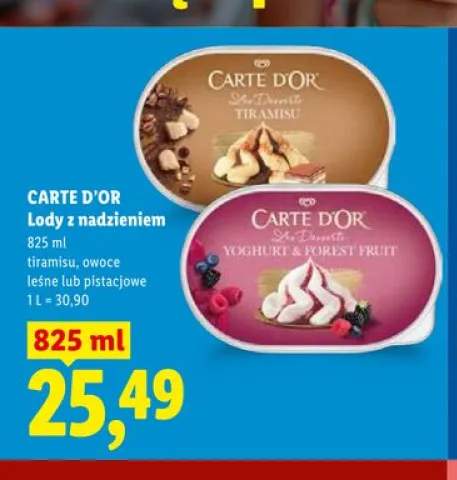 Lody z nadzieniem pistacjowe Carte D'Or